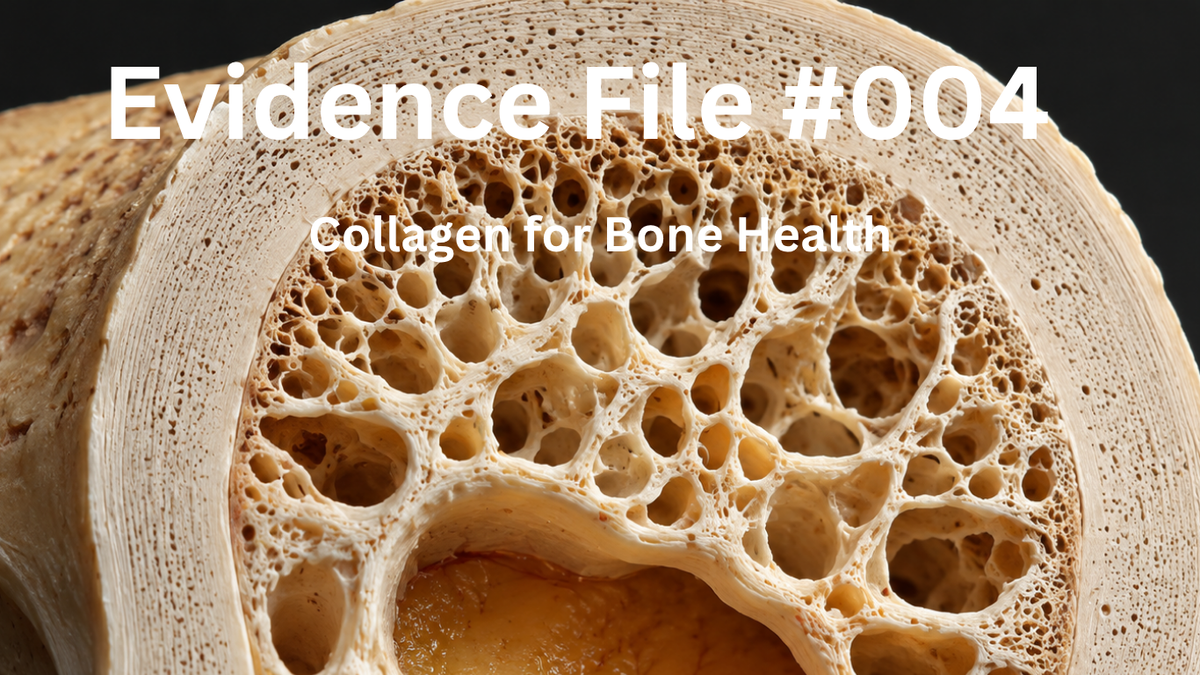 Evidence File #004 — Collagen for Bone Health: What the Evidence Says