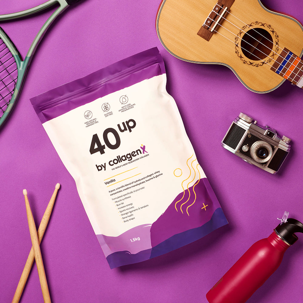 
                  
                    40UP: Whey & Collagen Protein Powder
                  
                